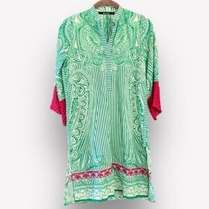 🇪🇸🥑Khaadi Cotton Kurti - Paisley Floral Cambric Tunic Paisley Crochet green 6